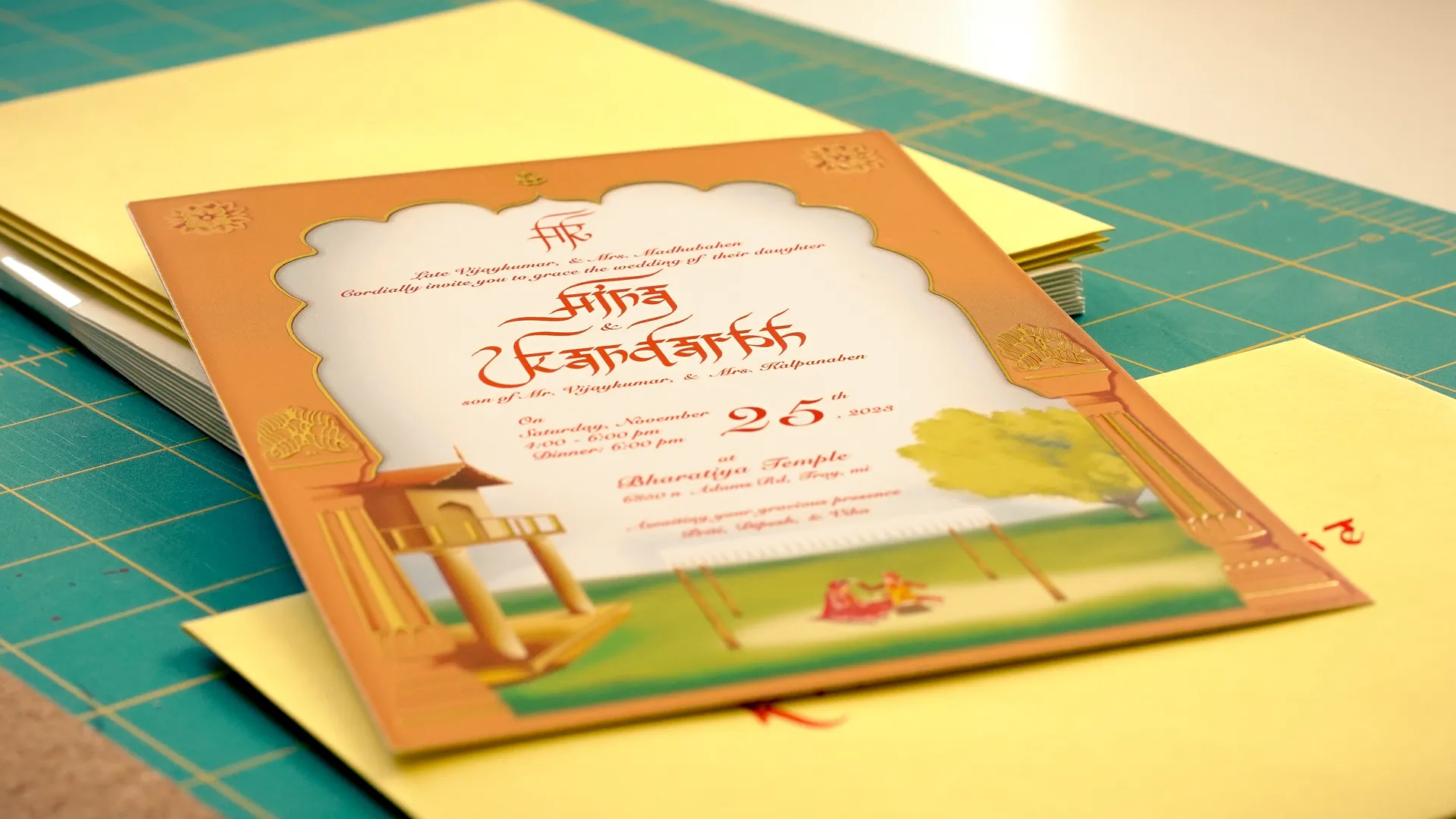Calligraphy based  Monogram, Invitation and Print Design