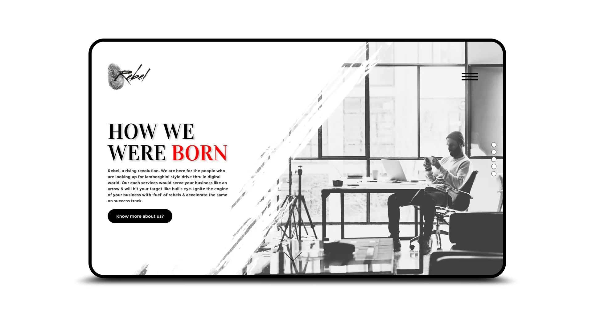 Rebel Home page
